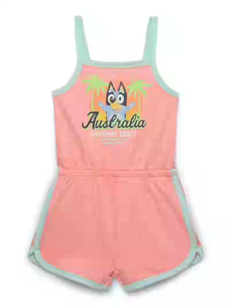 Bluey Toddler Girls' Sleeveless Graphic Romper, Sizes 12M-5T | Walmart (US)