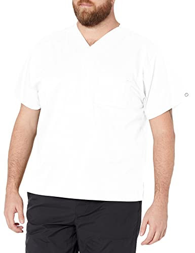 WonderWink Plus-Size Unisex V-Neck Top Shirt, White, 3X-Large | Amazon (US)