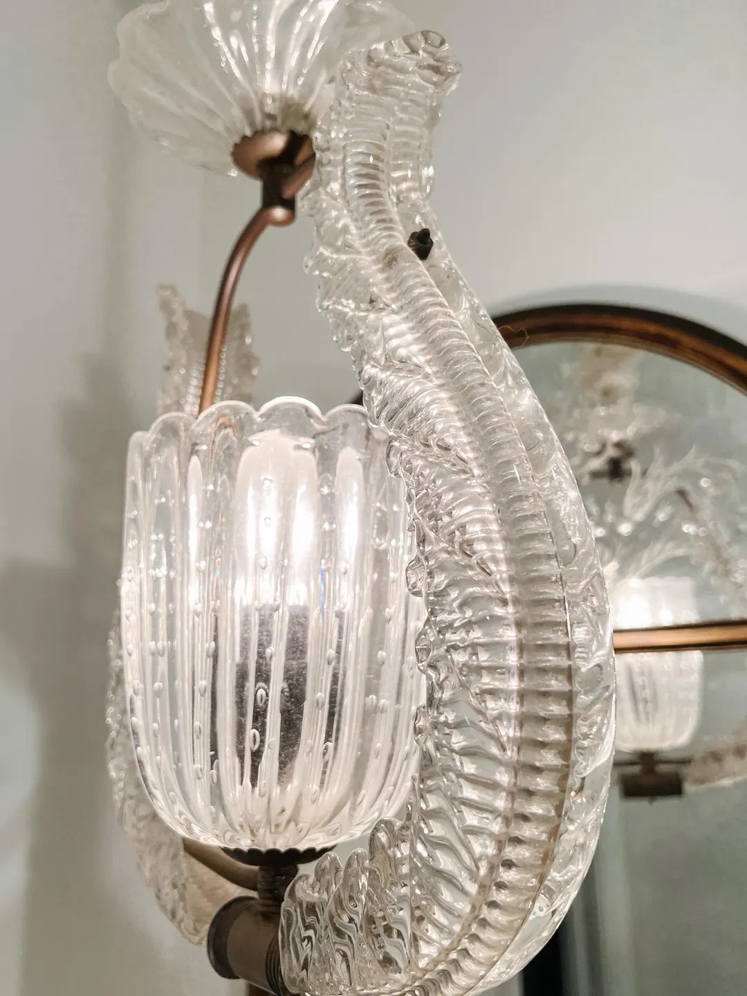 Vintage Art Deco Murano Glass Ceiling Pendant Chandelier Barovier and Toso - Etsy | Etsy (US)