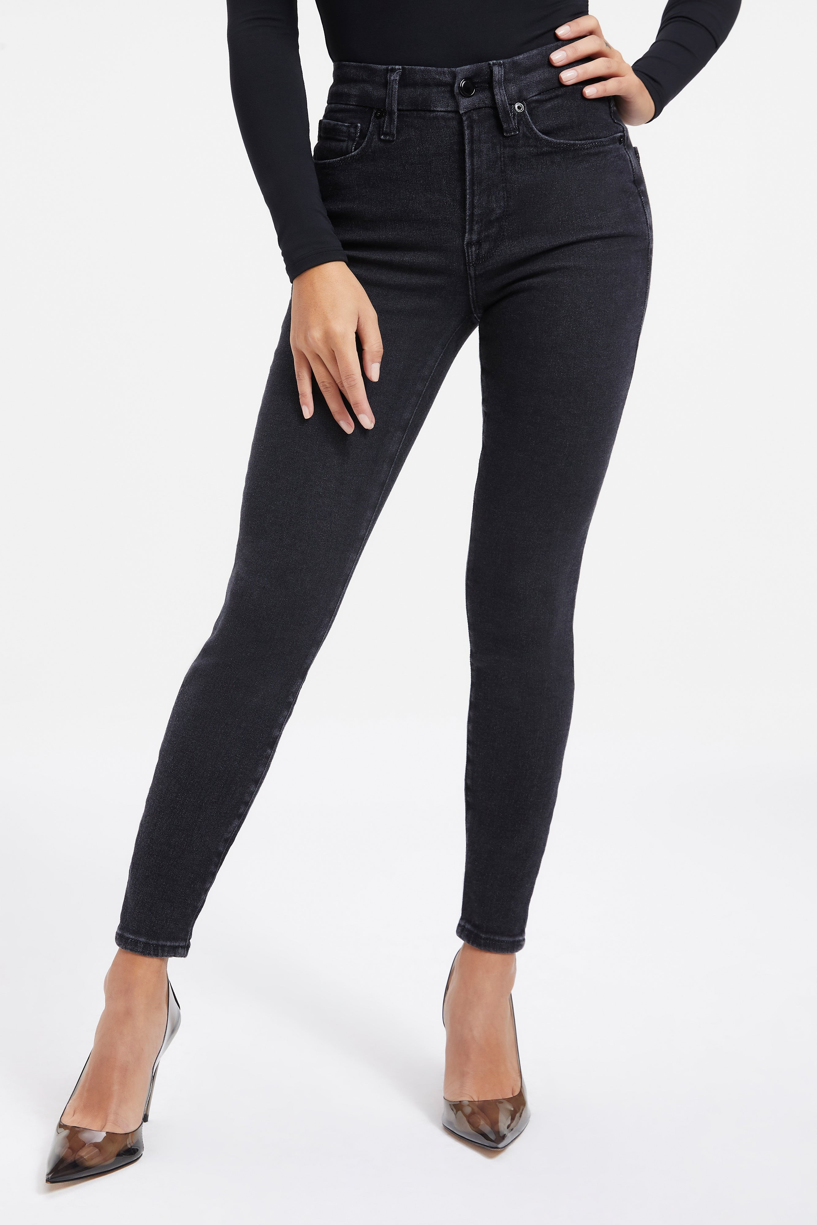 GOOD PETITE SKINNY | BLACK001 | Good American