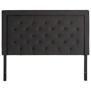 Brookside Ella Upholstered Charcoal King Headboard with Diamond Tufting HDBSKKREDTCHHB - The Home... | The Home Depot