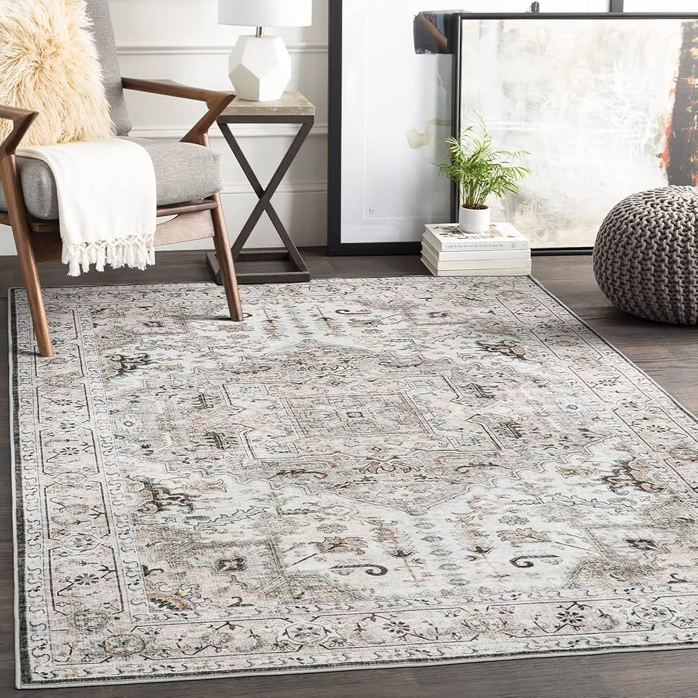 Amazon.com: xilixili 5x7 Area Rugs-Stain Resistant Washable Rugs for Living Room,Bedroom,Non Slip... | Amazon (US)