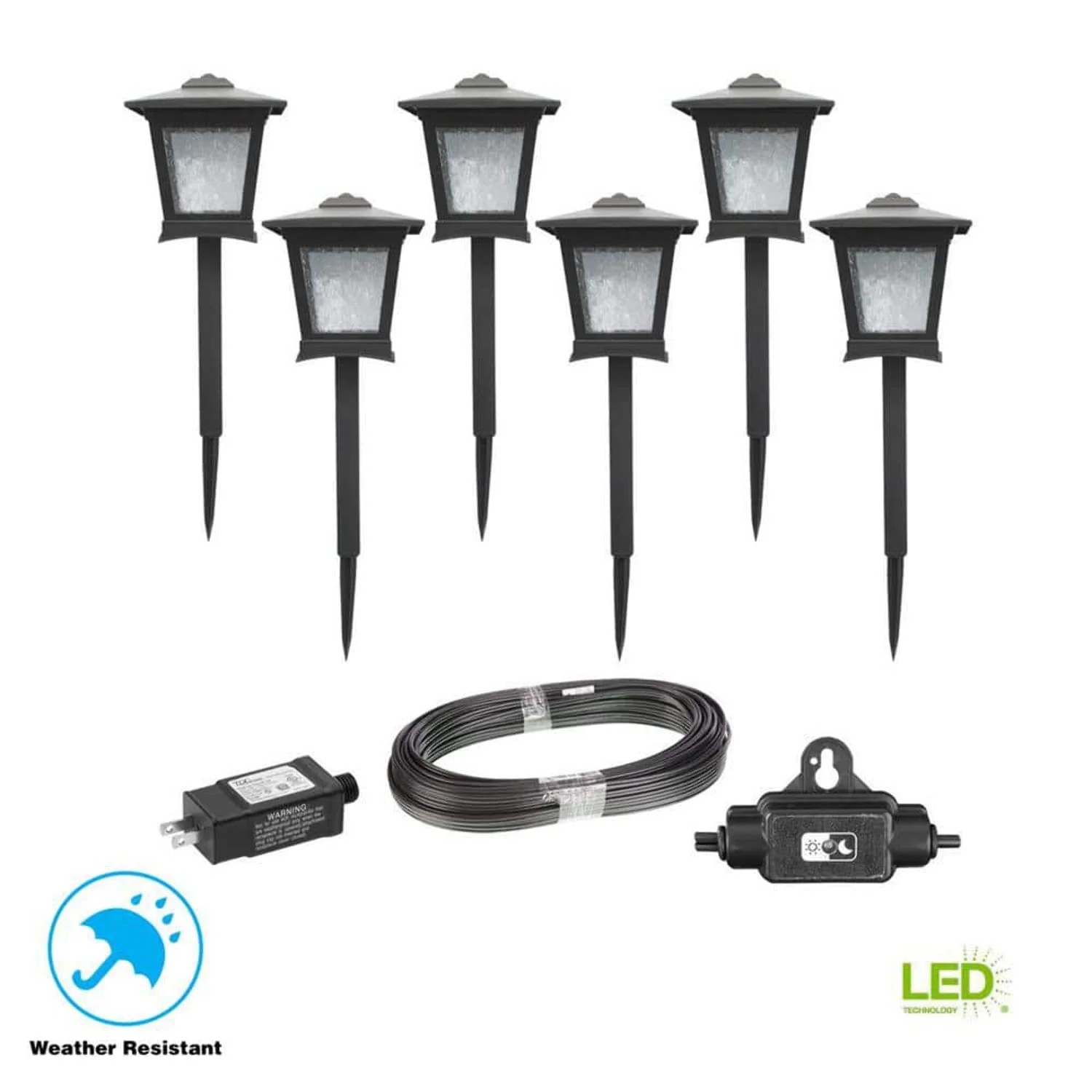 Hampton Bay Miramar by Sterno Paradise - 28 Lumen Low Voltage Black Integrated LED Outdoor Landsc... | Walmart (US)