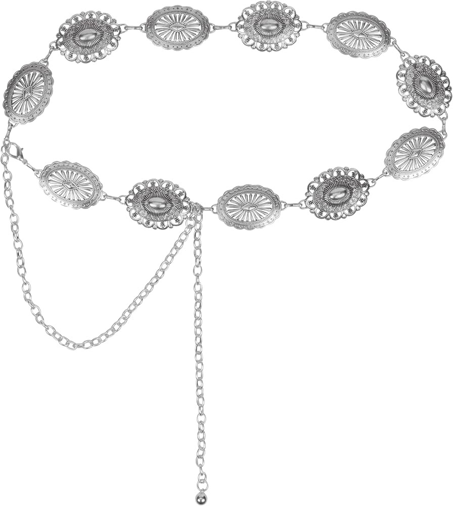 Western Belts for Woman-Cowgirl-Cowboy-Country-Chain-Belt | Amazon (US)