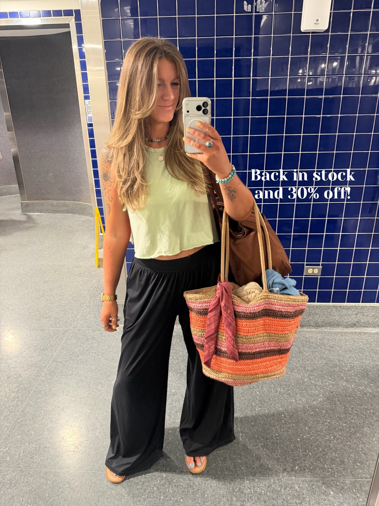The comfiest lounge, travel, athletic pants are back in stock and 30% off! Wearing a medium tall, medium top, XL bralette

#LTKTall #LTKOver40