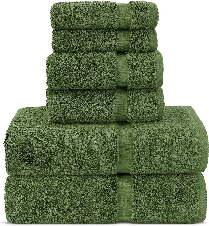 Chakir Turkish Linens Luxury Spa and Hotel Quality Premium Turkish Cotton 6-Piece Towel Set (2 x ... | Amazon (US)
