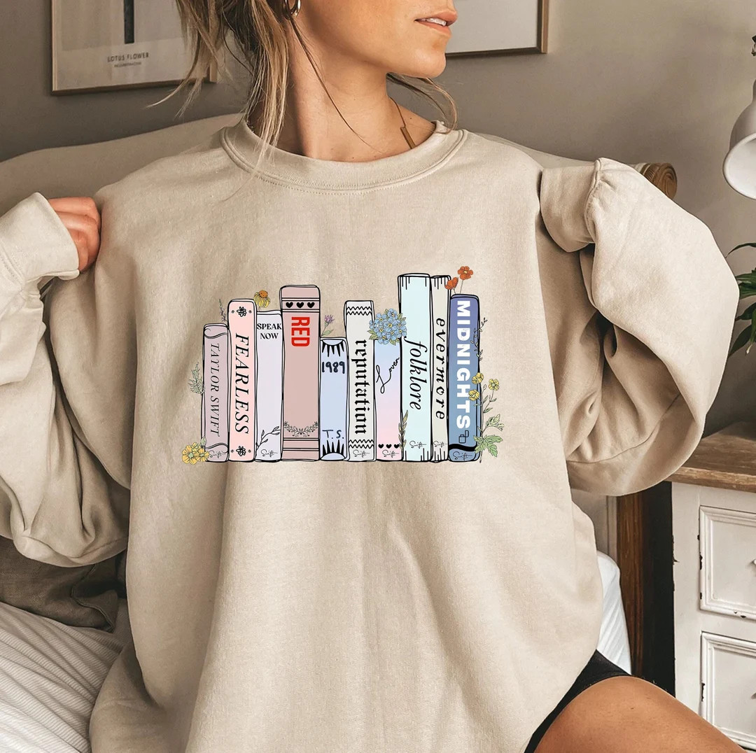 Taylor's Version Albums As Books Sweatshirt, Hoodie, Taylor's Version Sweatshirt, Gift for Her, W... | Etsy (US)