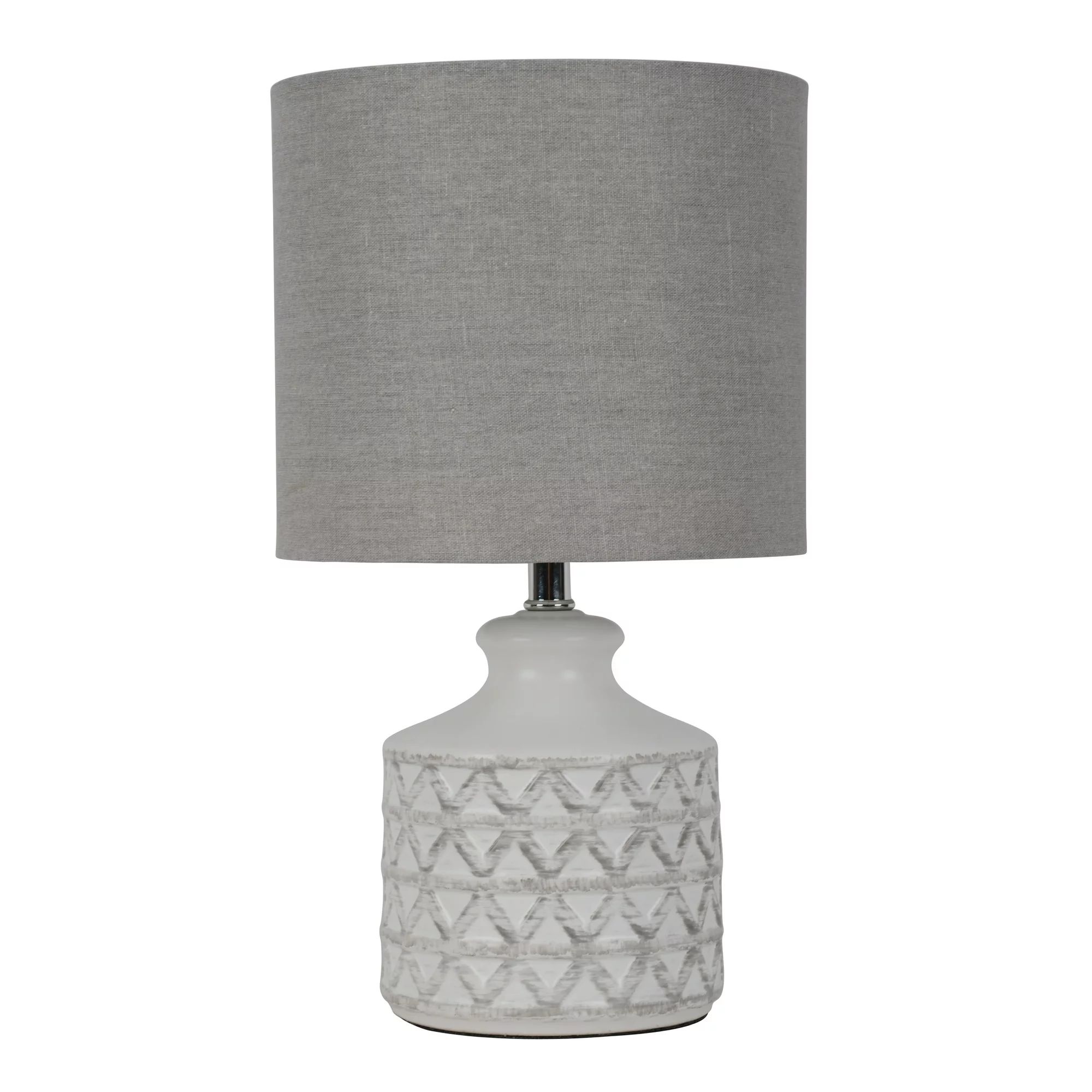 Better Homes & Gardens Diamond Weave Table Lamp, Distressed White | Walmart (US)