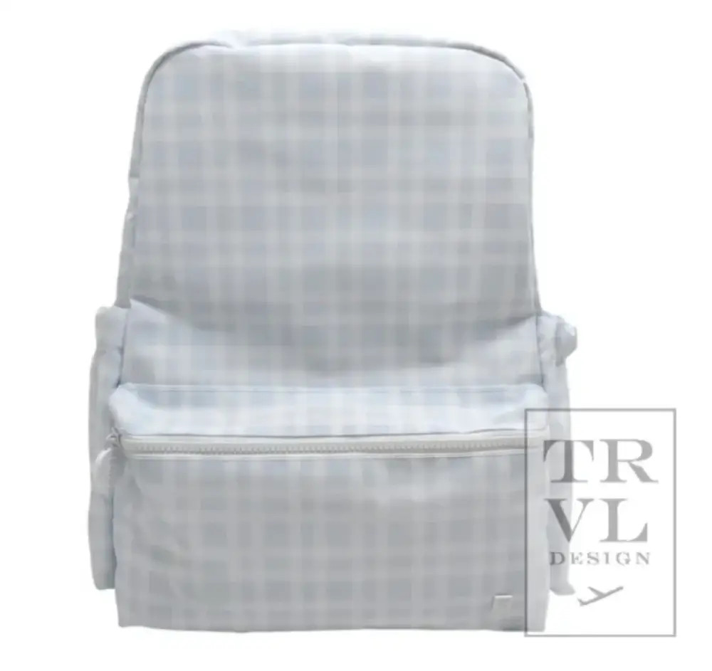 TRVL BACKPACKER - Pimlico Plaid Blue | Hampton James Clothing
