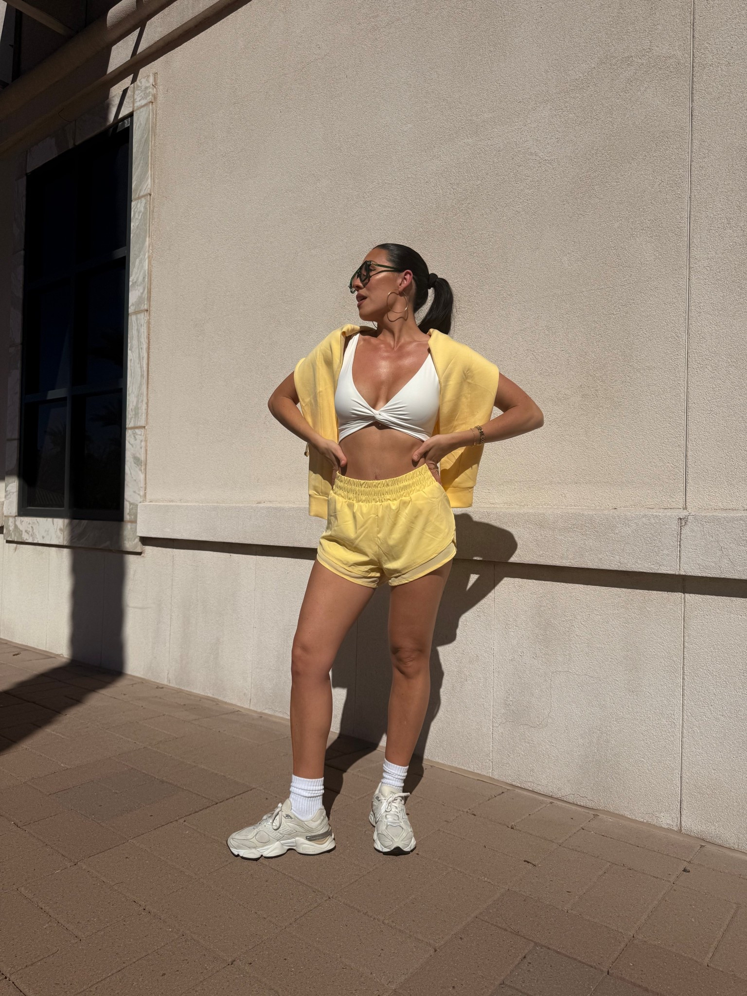 Get me into the sun!! This yellow set drops 3/1 but sharing similar items. My @freepeople sports bra is a size small 

Active 
Workout clothes 


#LTKootd #LTKActive #LTKSeasonal