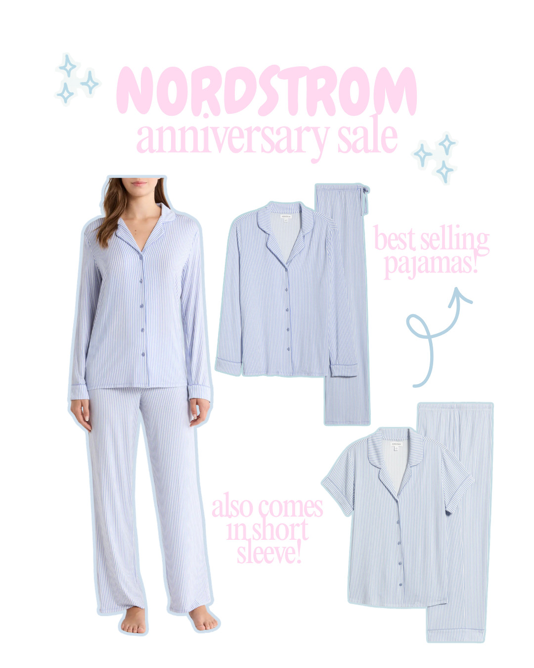 The Nordstrom Anniversary Sale has officially begun and these best selling pajamas are so cozy! 🤍 They come in both a long sleeve and short sleeve version. Plus, multiple colors!

Nordstrom Sale
Pajamas
Matching set
Matching sleep set
Nordstrom finds 

 #LTKootd #LTKselfcare #LTKSaleAlert