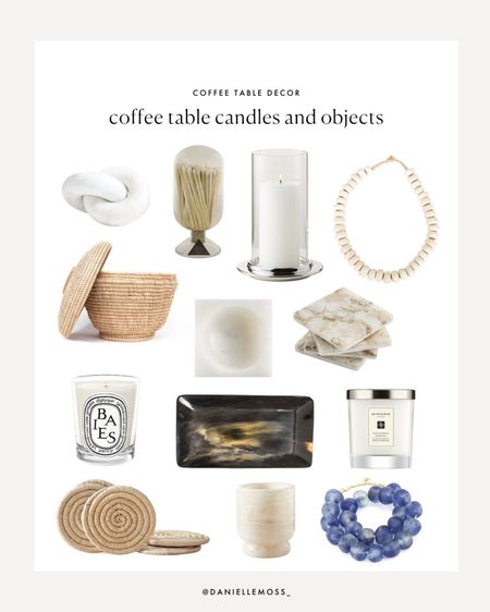 My favorite coffee table objects and candles to style your coffee table or ottoman. See the full post and more home decor on danielle-moss.com

#LTKfamily #LTKstyletip #LTKhome