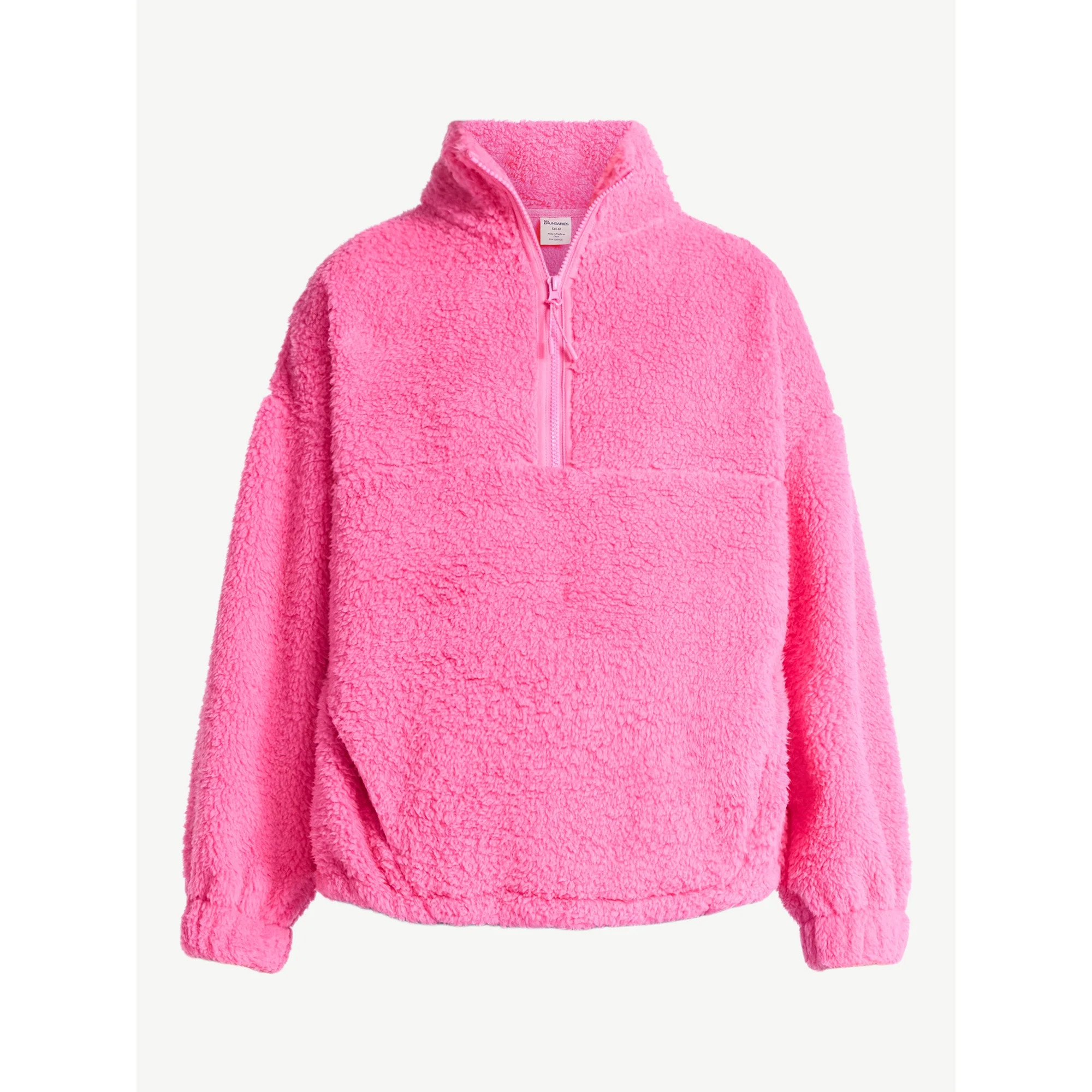 No Boundaries Plush Half-Zip Pullover, Women's and Plus | Walmart (US)