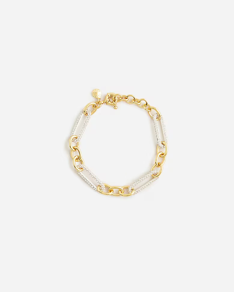 Pavé crystal link bracelet | J. Crew US