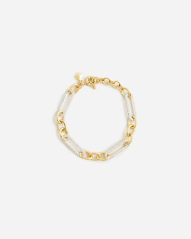 Pavé crystal link bracelet | J.Crew US