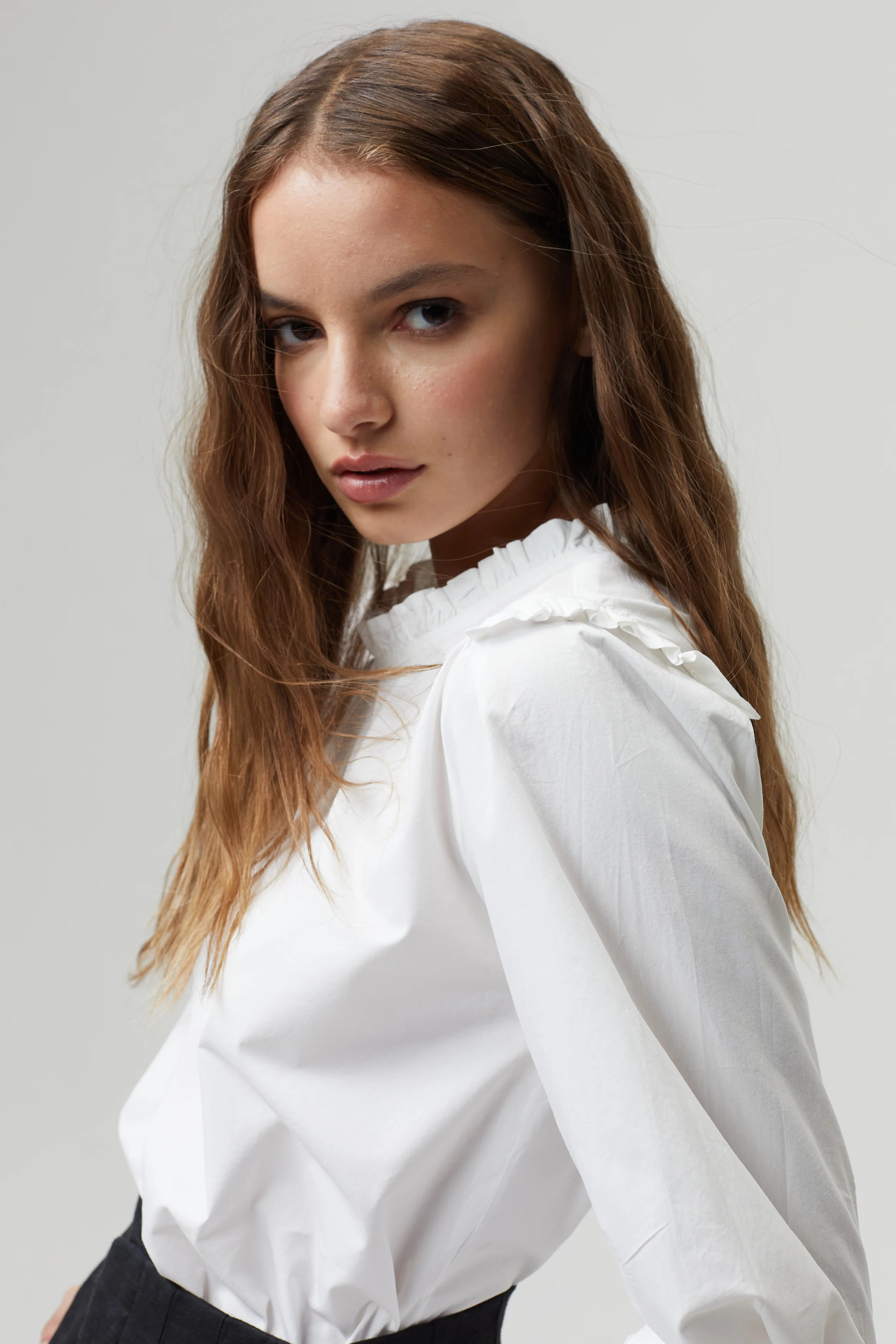 Jane Poplin Shirt - Off White | Lanhtropy