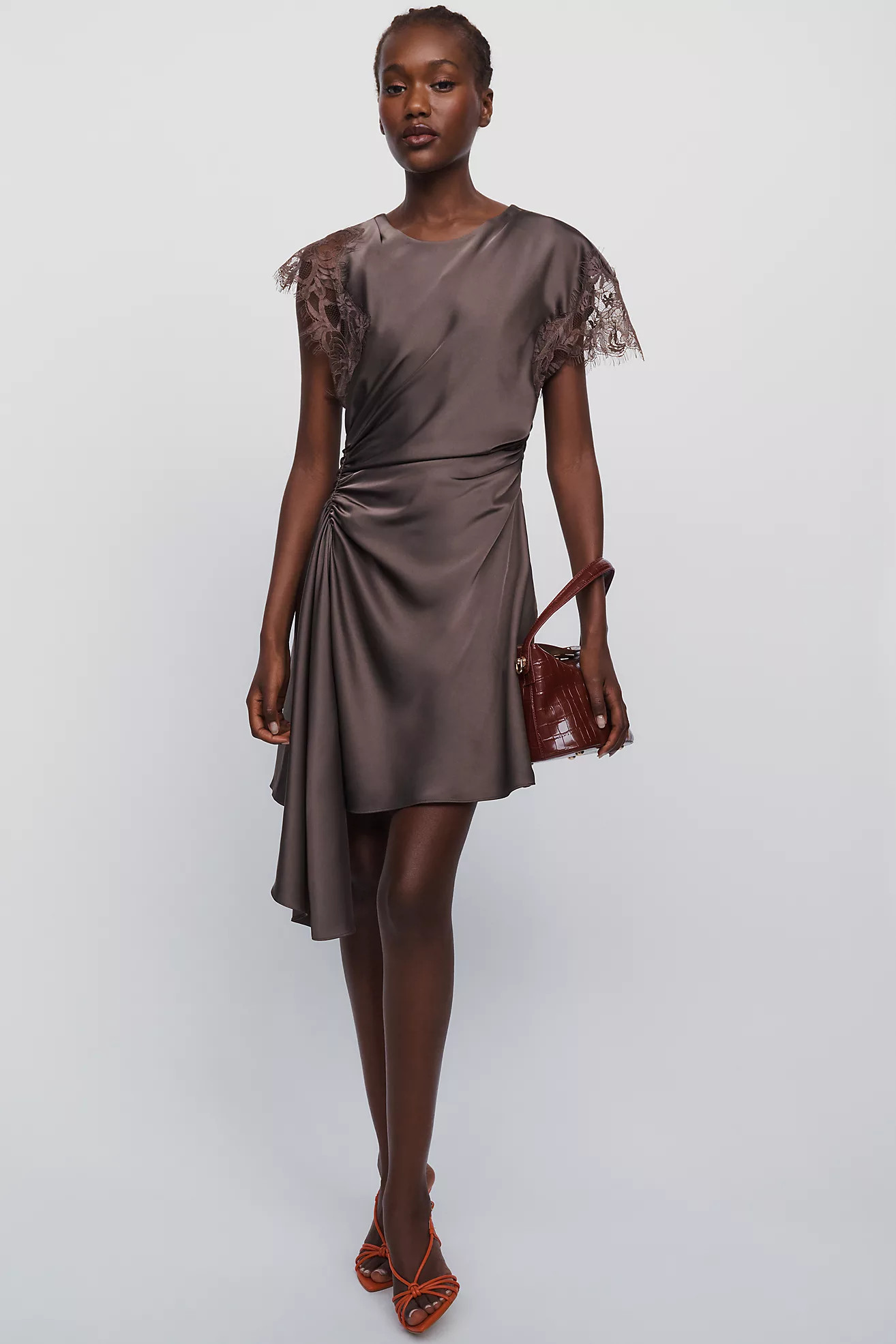 AMUR Zina Ruched Mini Dress | Anthropologie (US)