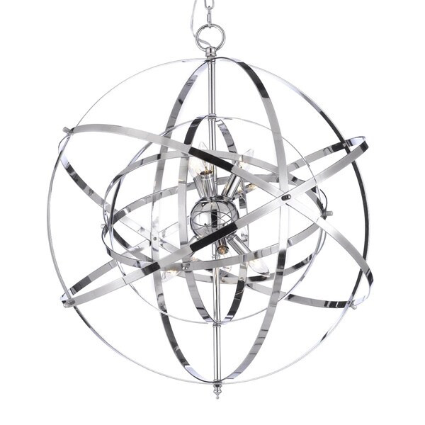 Foucault's Orb Chrome Chandelier Light Fixture - Silver | Bed Bath & Beyond