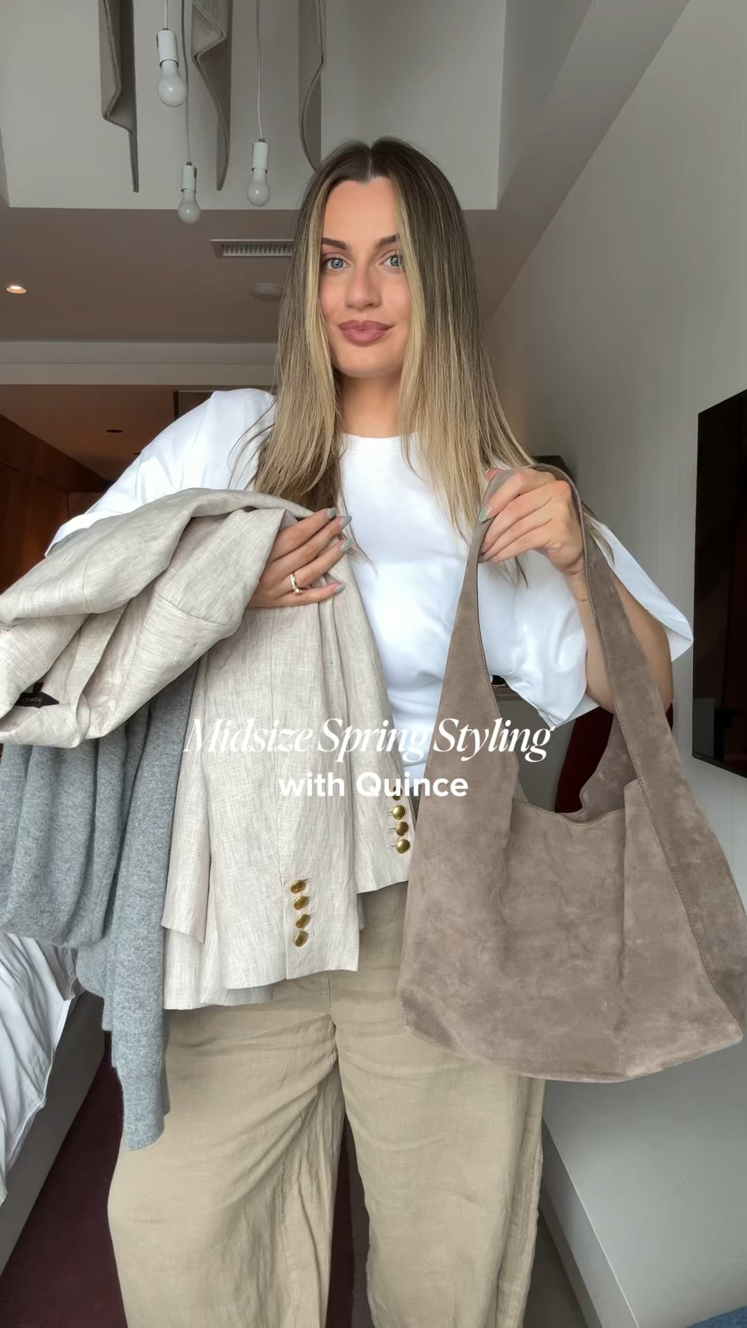Here are some new pieces I picked up from @Quince and how I’d style and wear them for spring/summer as midsize girl! The quality of all these pieces are unmatched. #quincepartner
