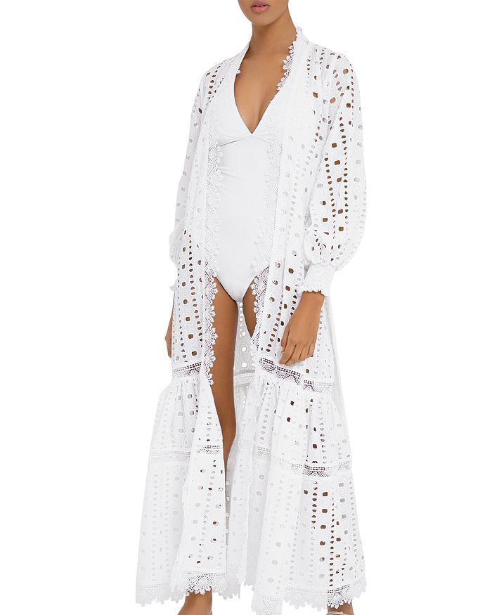 Entrelazos Belted Crochet Trim Broderie Anglaise Kimono | Bloomingdale's (US)
