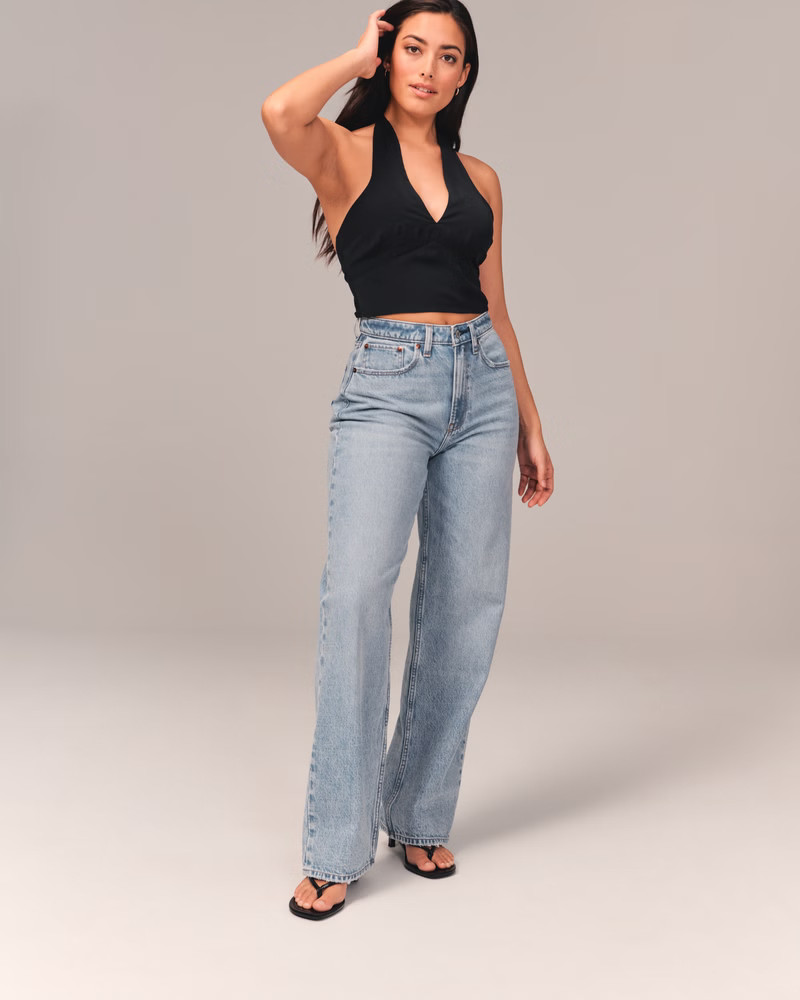 Curve Love High Rise Loose Jean | Abercrombie & Fitch (US)