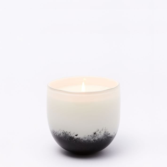 Black + White Speckled Glass Candle, Small | West Elm (US)