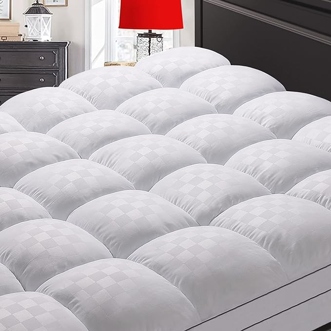 Mattress Topper Queen,Extra Thick Mattress Pad Cover for Back Pain,Cooling Mattress Protector wit... | Amazon (US)