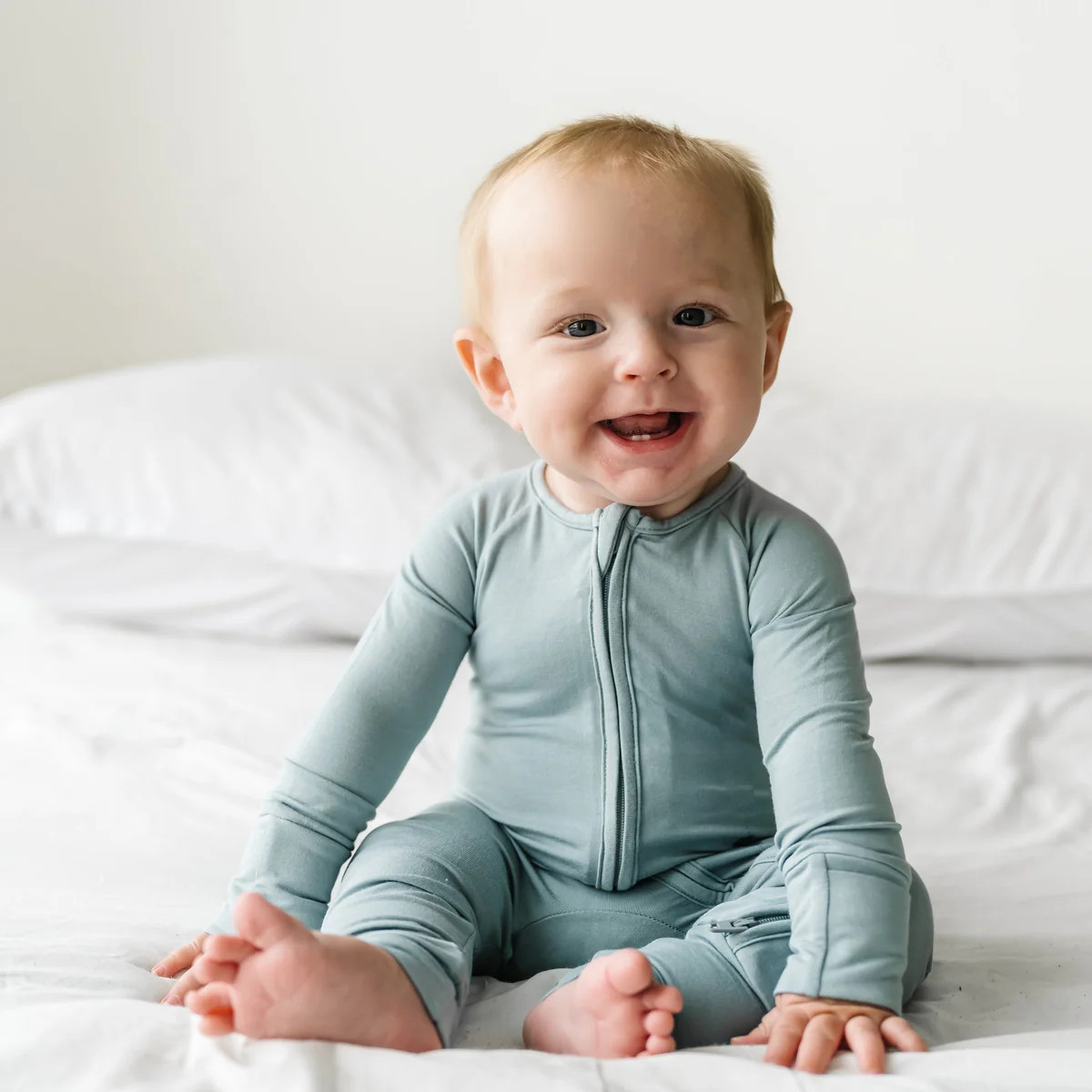 Stormy Bamboo Viscose Zippy | Little Sleepies