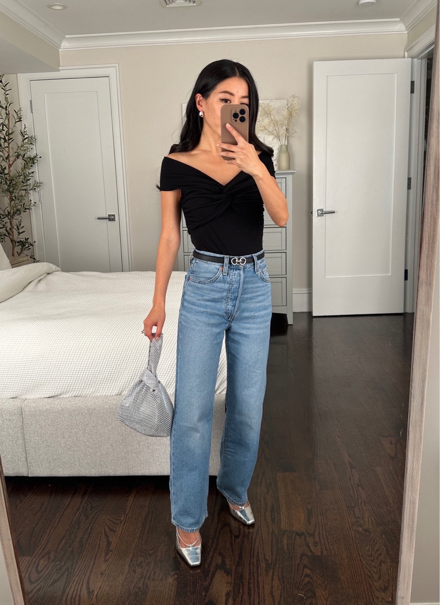 Wedgie straight in 26 inseam and ribcage ankle in 27 inseam are both great for petites. Some of my all time favorite denim styles.

• edited pieces mini belt xxs sold at editedpieces.com 

• ribcage jeans In the Middle wash - Light wash I love the ribcage straight for petites. I’m wearing these in TTS size 24 waist x 27 length and I’m 5 feet tall, great length for wearing with sneakers or low heels 

• reformation top xs 

• jcrew silver heels 5

#LTKSpringSale #LTKfindsunder100