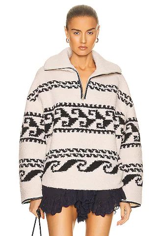 Isabel Marant Etoile Marner Pullover Sweater in Ecru | FWRD | FWRD 