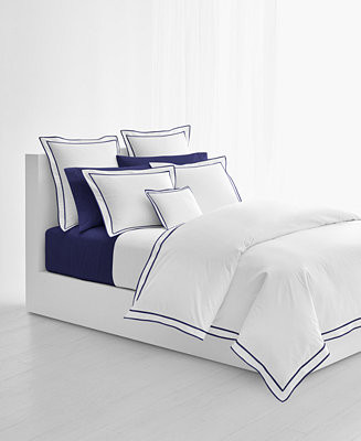 Lauren Ralph Lauren Spencer Border Cotton Sateen Duvet Cover, Full/Queen & Reviews - Home - Macy'... | Macys (US)