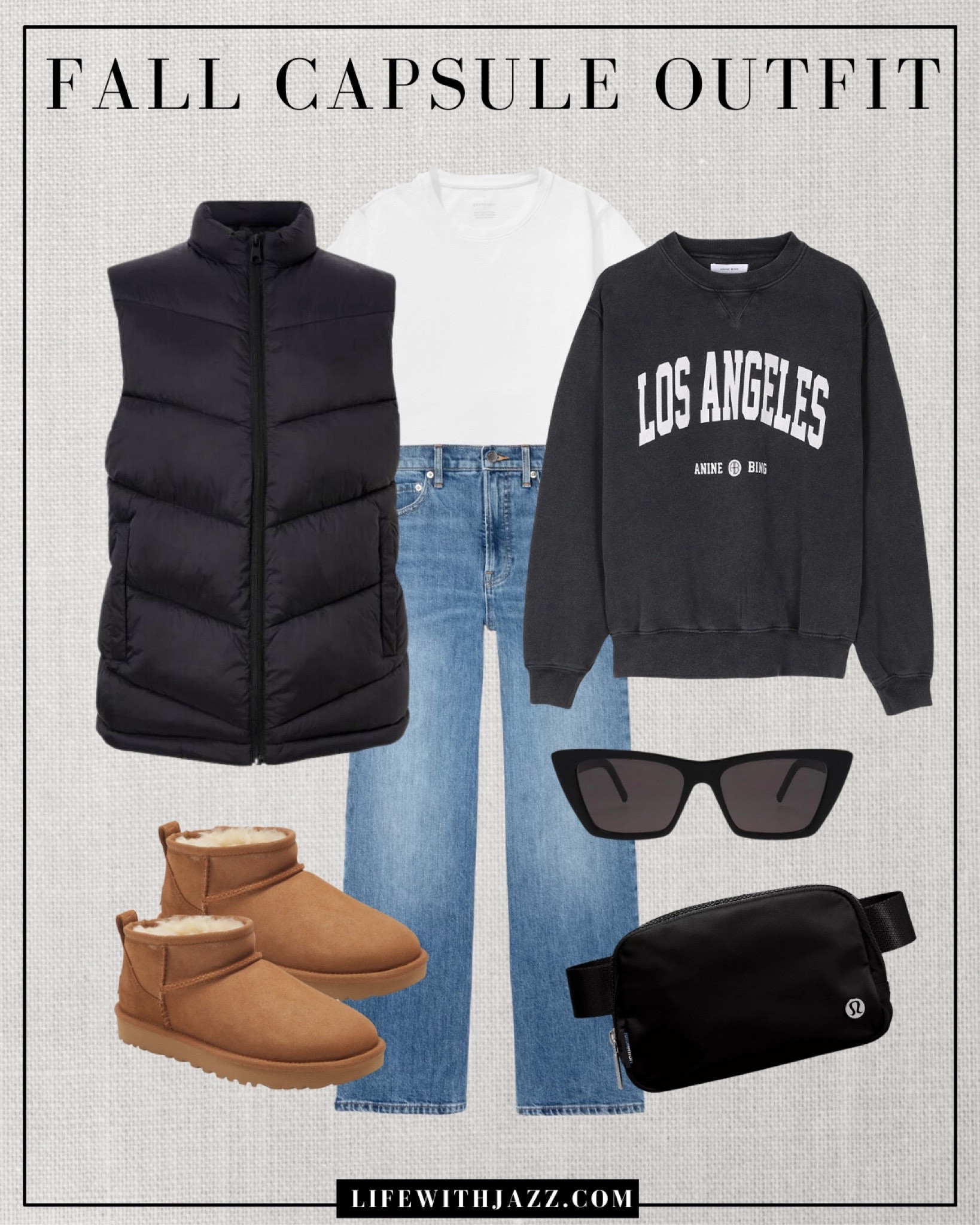 Fall capsule outfit 

Cozy outfit / fall outfit / running errands / weekend outfit / puffer vest / jeans / boots / Uggs 

#LTKstyletip #LTKSeasonal