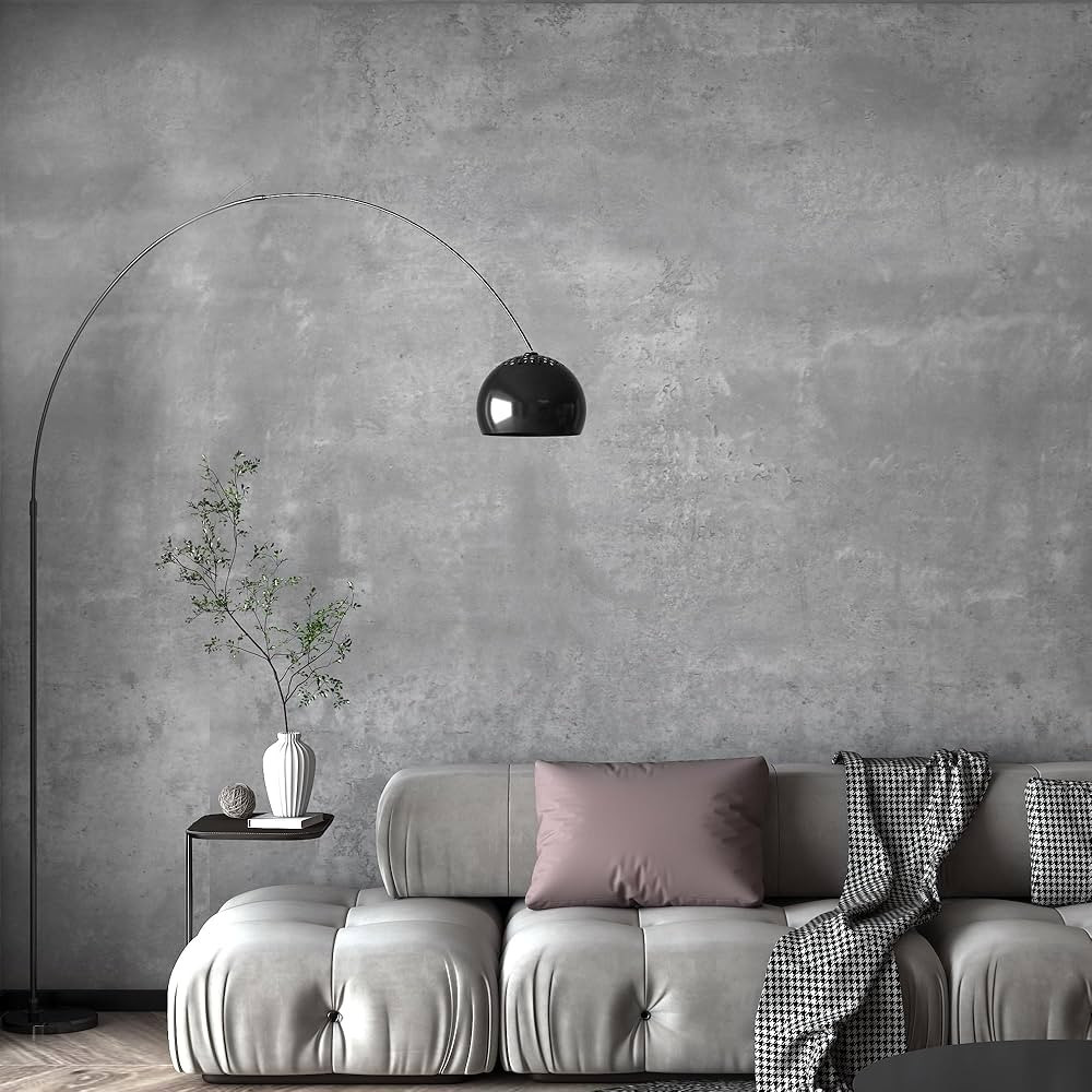 TOTIO Extra Wide Concrete Peel Stick Wallpaper Grey 3D Cement Look Contact Paper 31.5x157inch Mat... | Amazon (US)