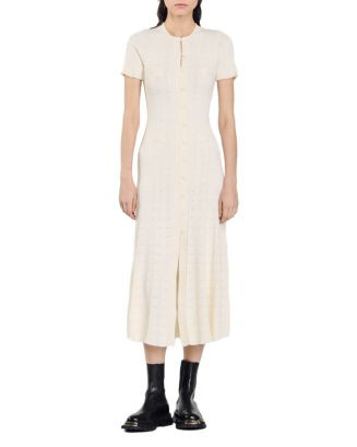 Sandro Milo Button Front Midi Dress Women - Bloomingdale's | Bloomingdale's (UK)