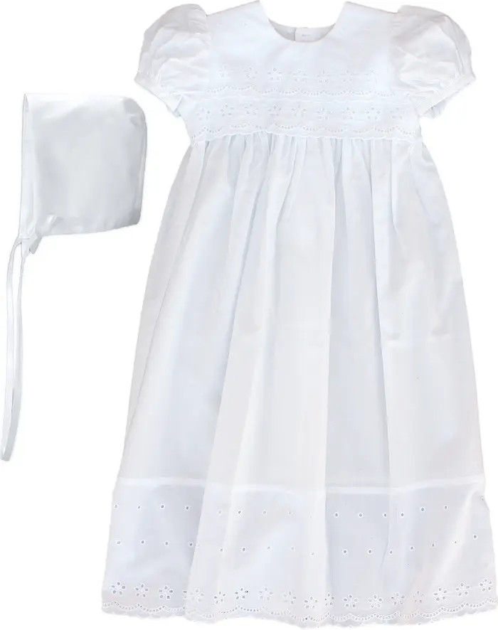 Cotton Eyelet Christening Gown | Nordstrom