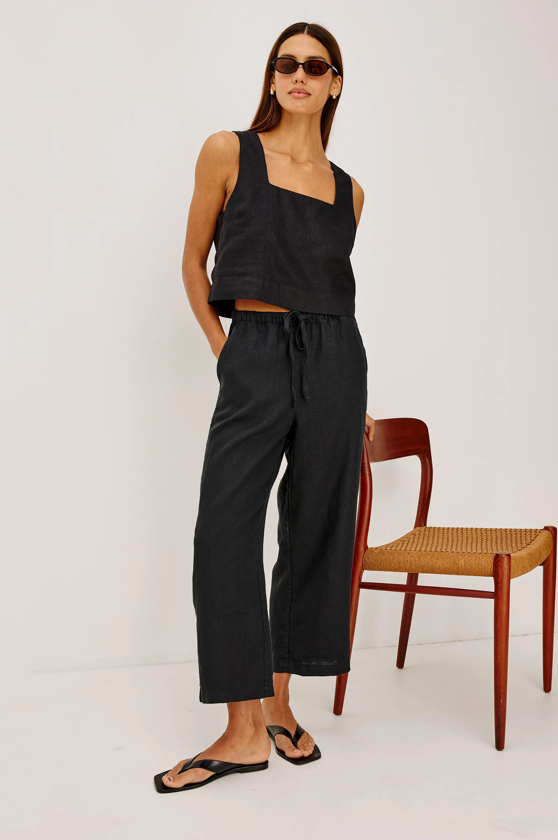 EMMIE CROP PANT - BLACK | Rails
