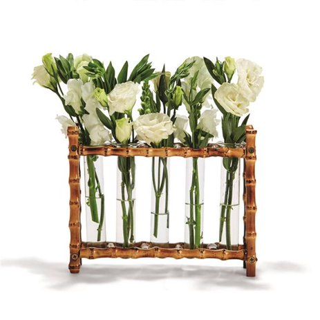 WTR006 Natural Bamboo Vase Includes 5 Glass Tubes | Walmart (US)