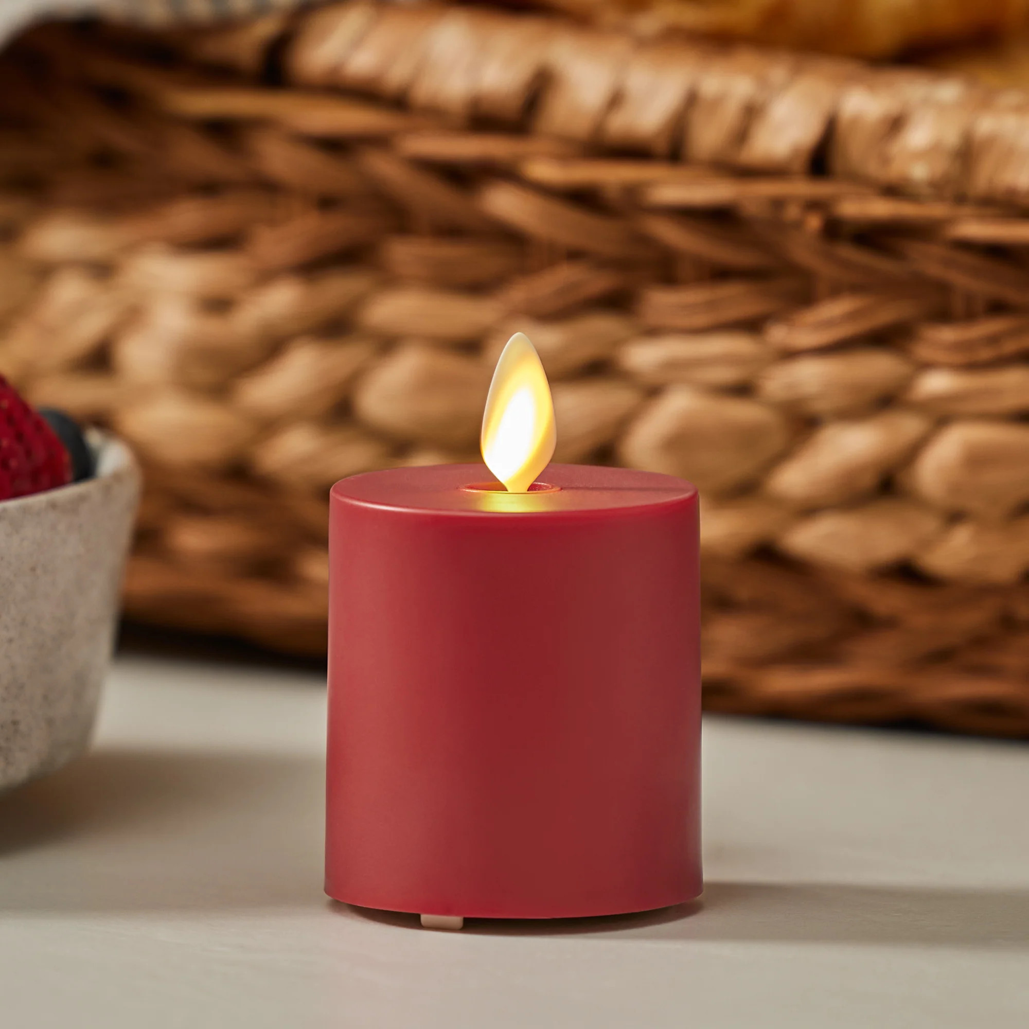 Cherry Red Outdoor Flameless Candle Votive | Luminara