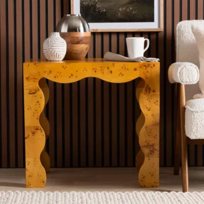 bali & pari Huxley Natural Real Burl Wood End Table | Belk