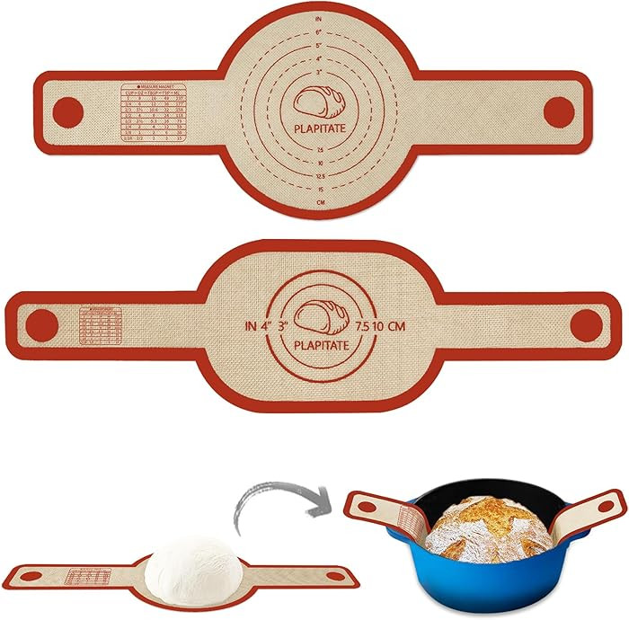 Silicone Bread Sling Dutch Oven Liner, Non-Stick & Easy Clean Reusable Oval and Round Silicone Br... | Amazon (US)