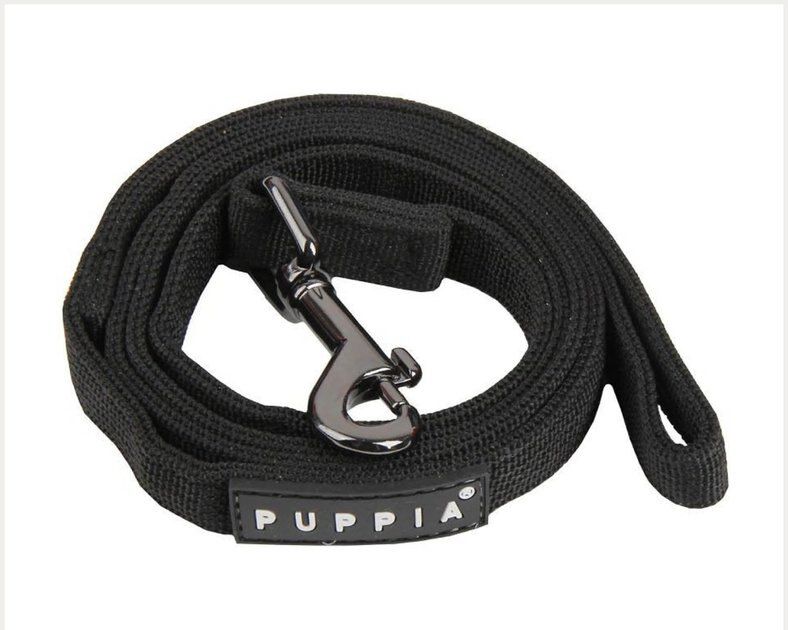 PUPPIA Two-Tone Polyester Dog Leash, Black, Small: 3.81-ft long, 0.4-in wide - Chewy.com | Chewy.com