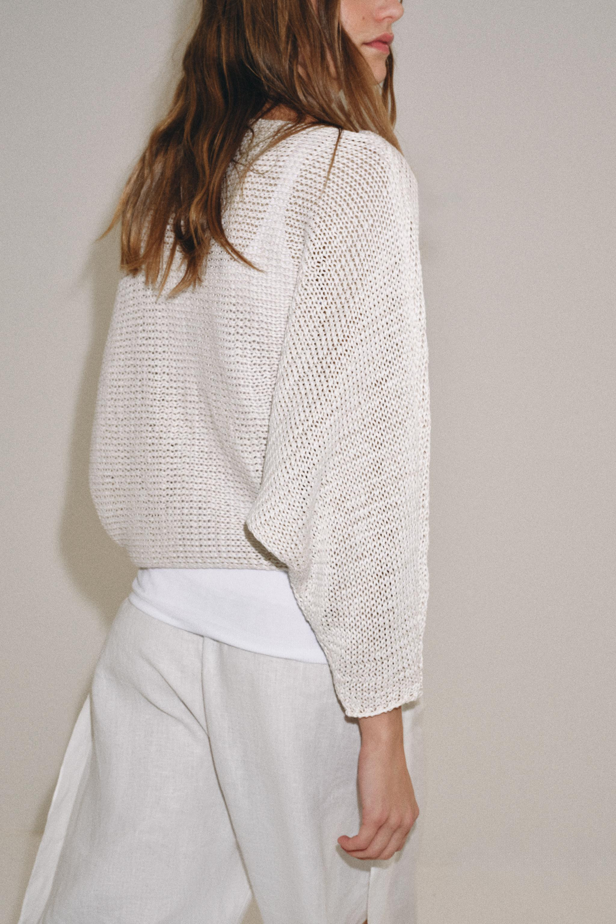 WIDE SLEEVE KNIT JUMPER | Zara US
