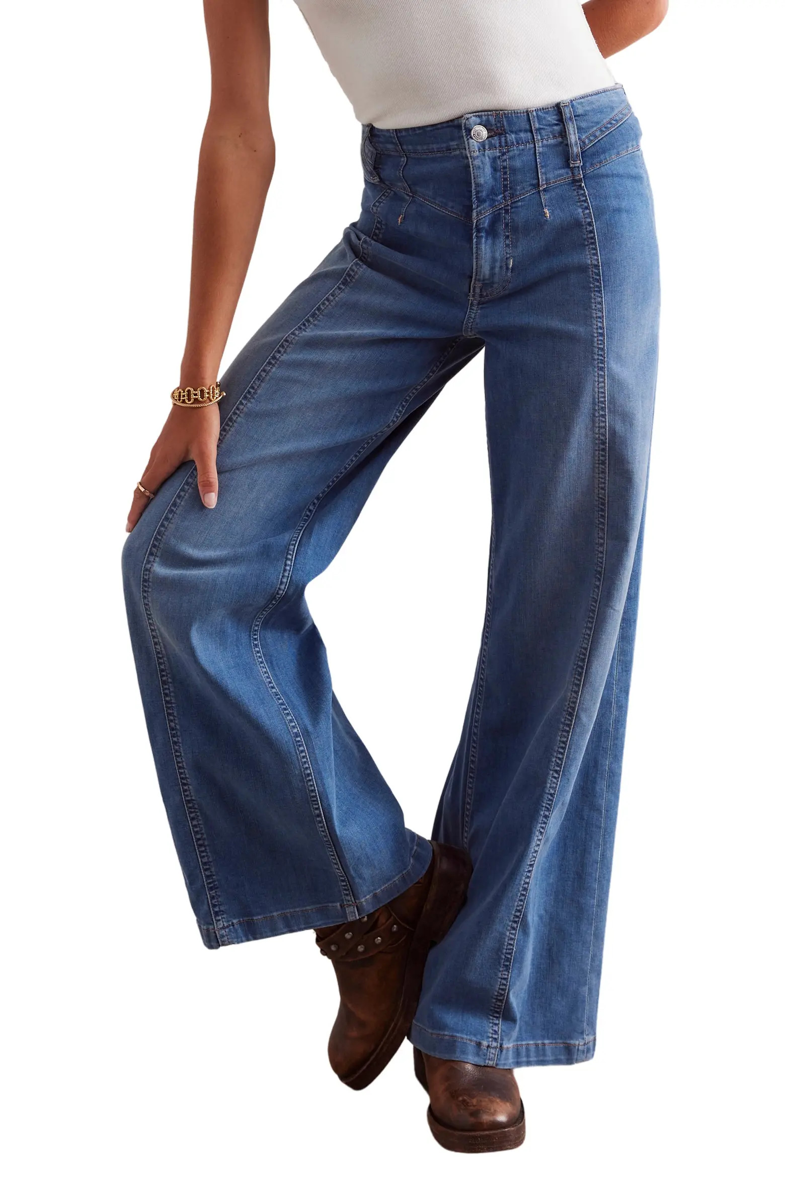 Libre Front Yoke Wide Leg Jeans | Nordstrom