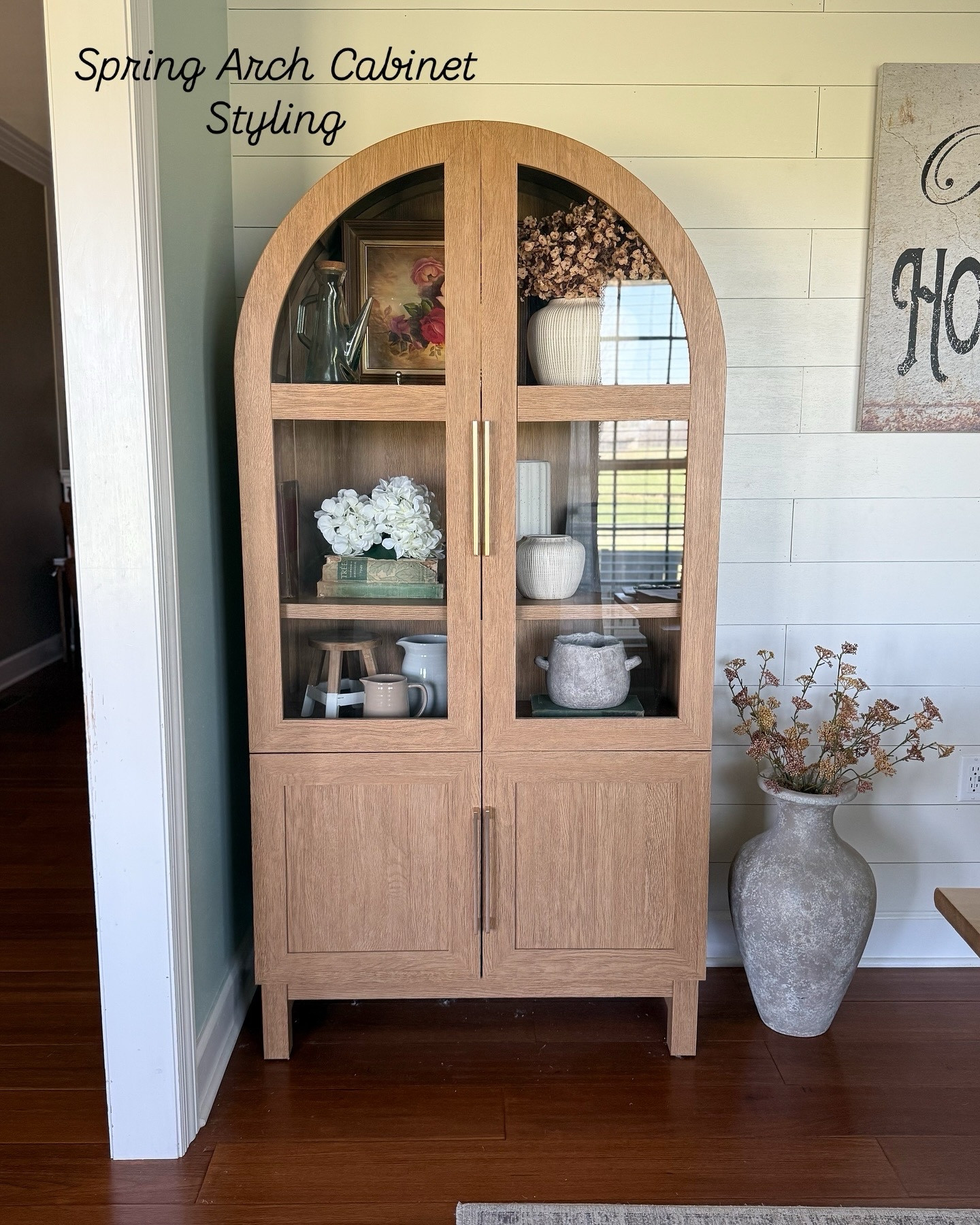 Come style my arch cabinet for Spring with me over on YouTube tomorrow! This piece comes in 3 different colors and is on sale for less than $350. My favorite purchase of 2024! 

I love mixing in true vintage pieces with affordable finds from Walmart, Target & Amazon! 

#LTKSaleAlert #LTKHome #LTKSeasonal