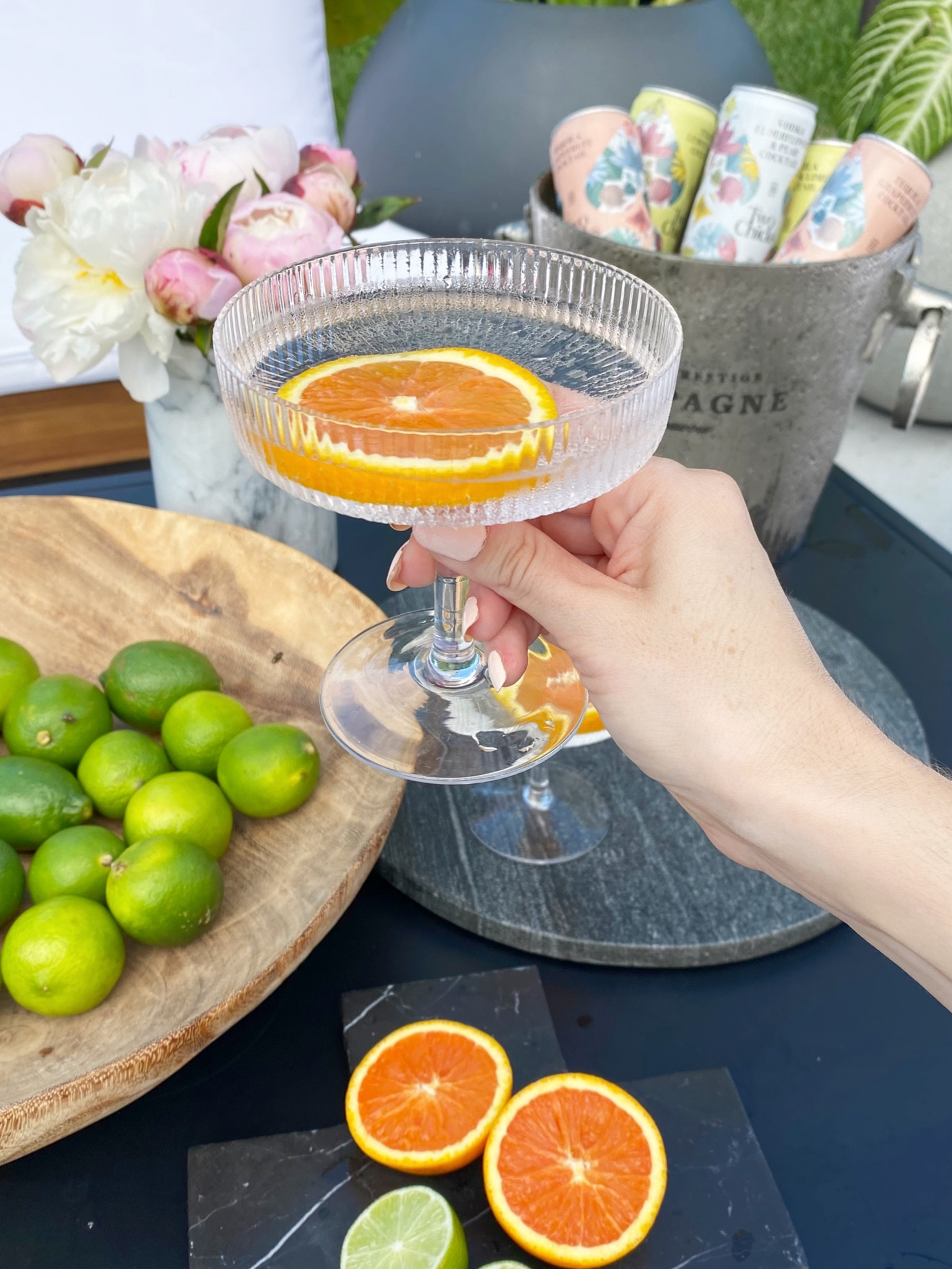 Hosting with Two Chicks Cocktails means simplified hosting duties + delicious drinks 🍸💫

Grab a few flavors, place them in ice, pour into a cute glass, garnish and you’ve got the perfect summer night sip 🌸✨

My personal favorite has to be the Sparkling Paloma with the Elderflower + Pear cocktail coming in a close second.

Have you tried Two Chicks Cocktails? Grab a few boxes + prepare to throw the perfect summer get together with friends 💫

#twochickscocktails #hosting #summertime #drinks #cocktails #outdoorliving #homedesign #tablescapes #drinkstagram #drinkoftheday #bocaraton