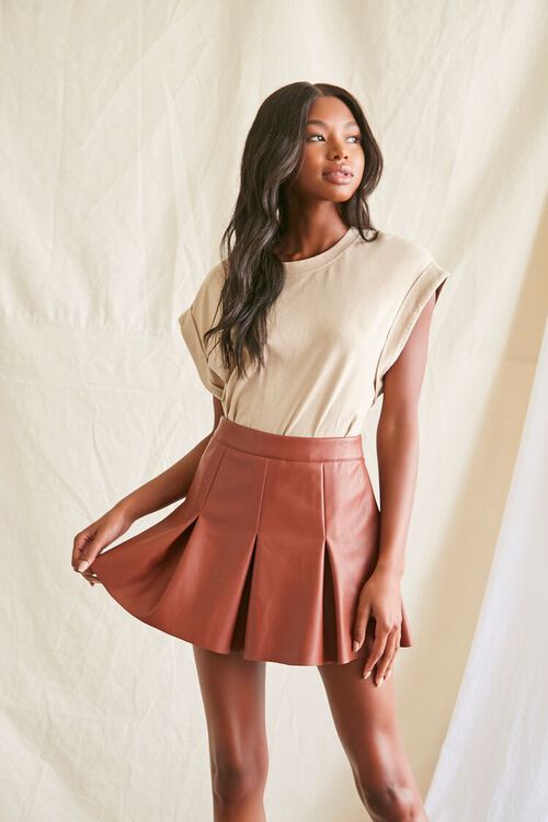 Faux Leather Pleated Skirt | Forever 21 (US)