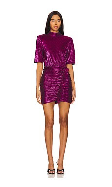 SAYLOR Axelle Dress in Metallic Magenta from Revolve.com | Revolve Clothing (Global)