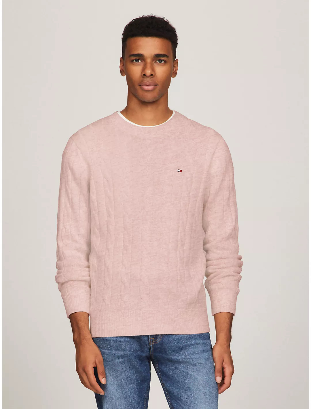 Flag Logo Cable Knit Sweater | Tommy Hilfiger | Tommy Hilfiger (US)