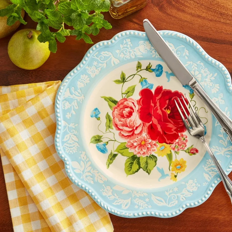 The Pioneer Woman Sweet Rose Ceramic 10.75-inch Dinner Plate | Walmart (US)