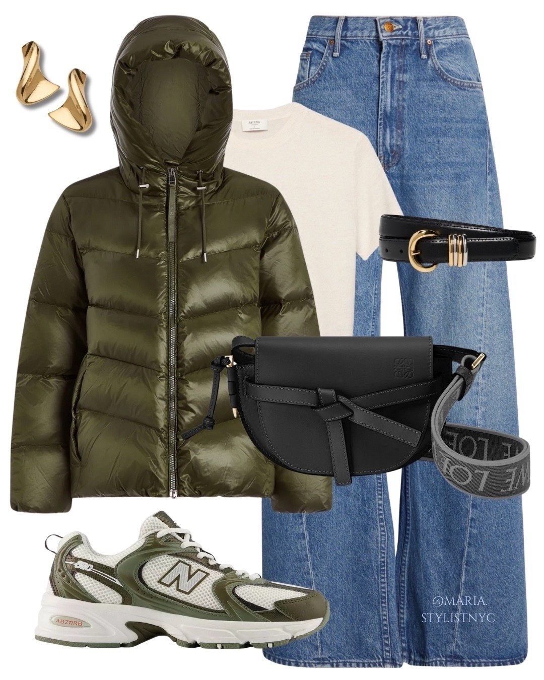 Green puffer jacket, jeans & sneakers outfit 🫒✨

#LTKCyberWeek #LTKSaleAlert #LTKootd